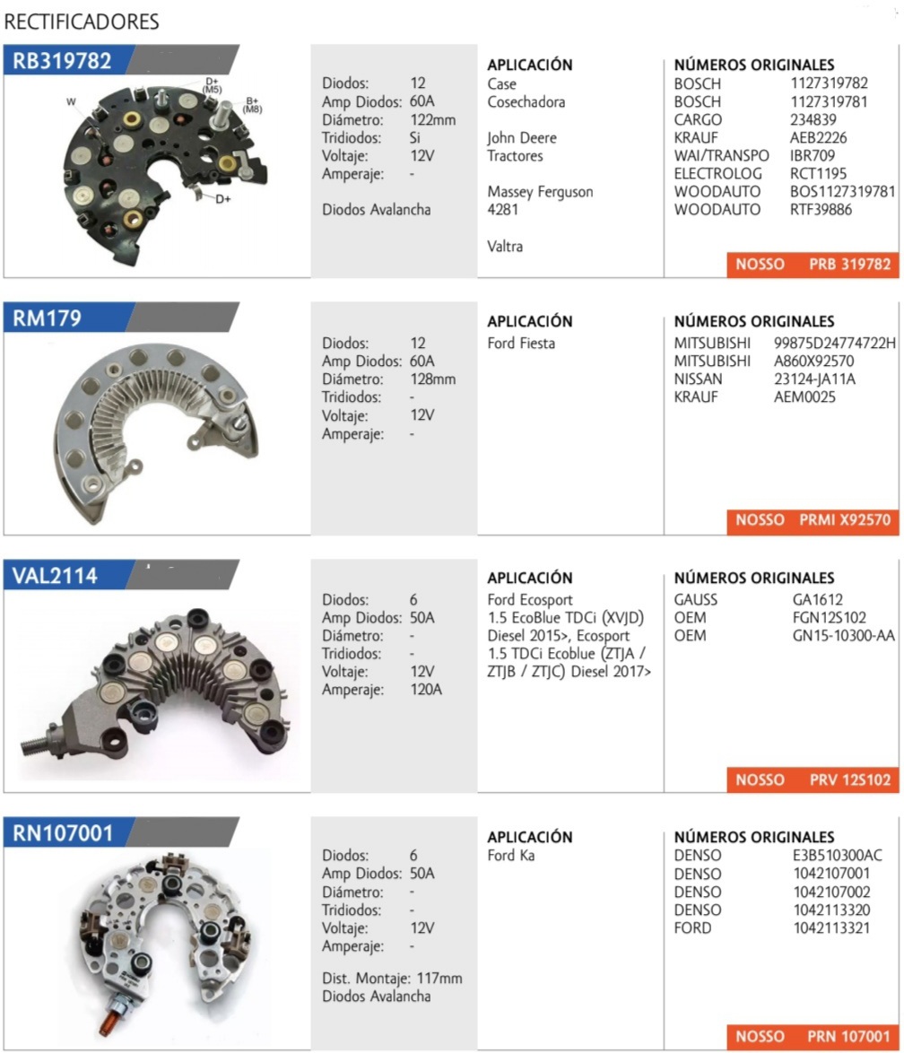 Reguladores y rectificadores varios