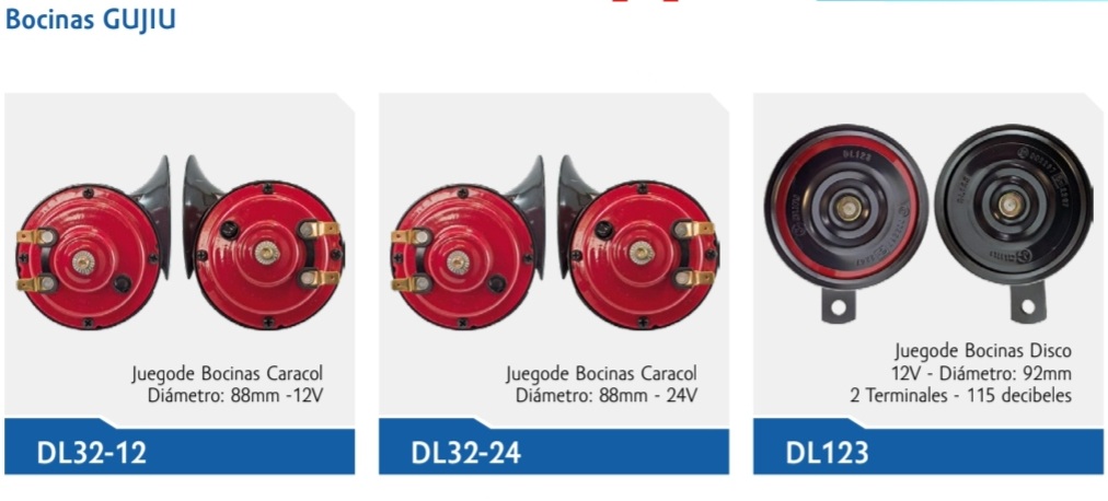 Bocinas Balizas varias